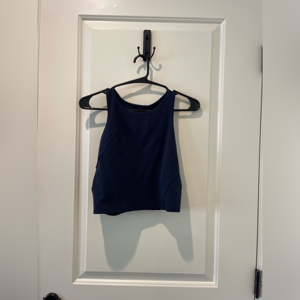 Navy lululemon crop top